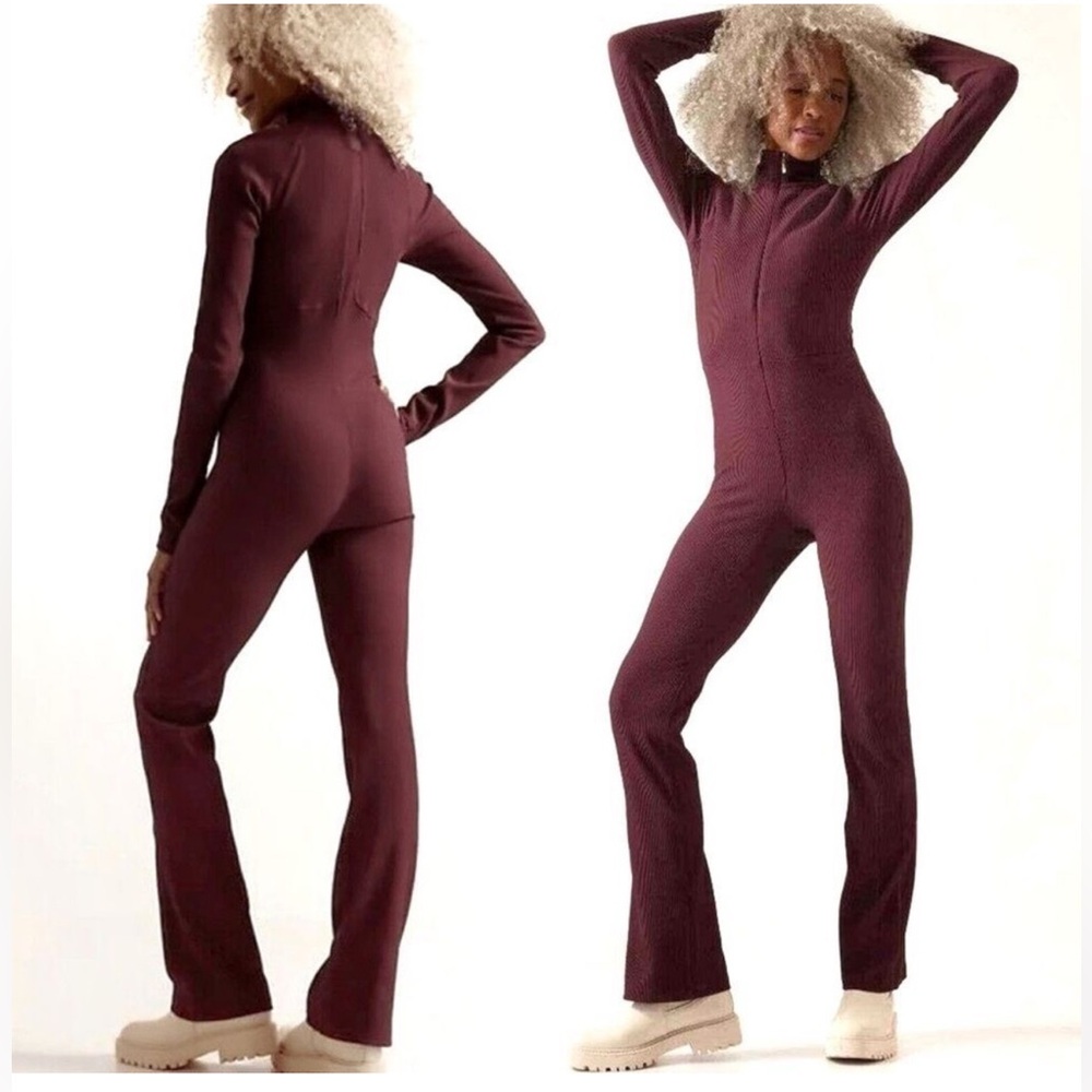 Athleta x Alicia Keys Goddess Bodysuit Maroon